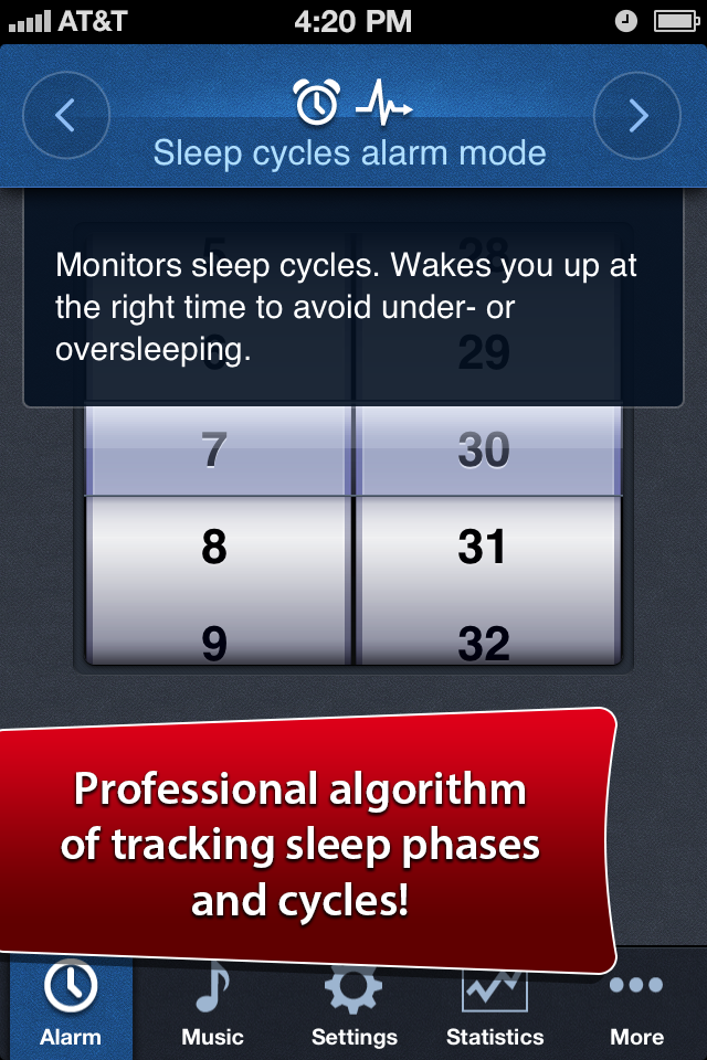 Smart Alarm Clock FREE: sleep cycles & phases Screenshot 2